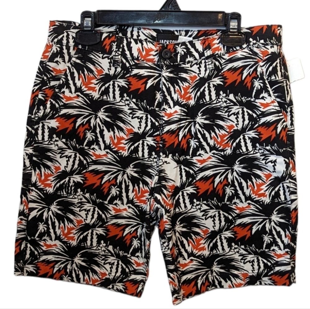 NWT Jackson Palm Tree Print Shorts size 32 Tropical